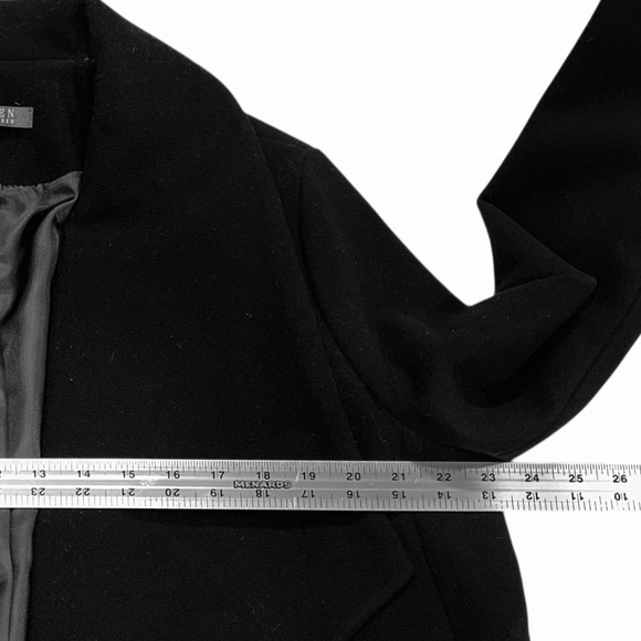 Lauren Ralph Lauren Coat Women’s Wool Cashmere Open Black Pea Coat ~ Size 14 - Picture 8 of 11